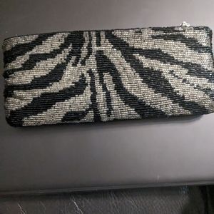Zebra Beaded Clutch Neiman marcus